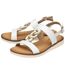 Womens/ladies Joana Chain Detail Sandals White Lotus Shoes-3