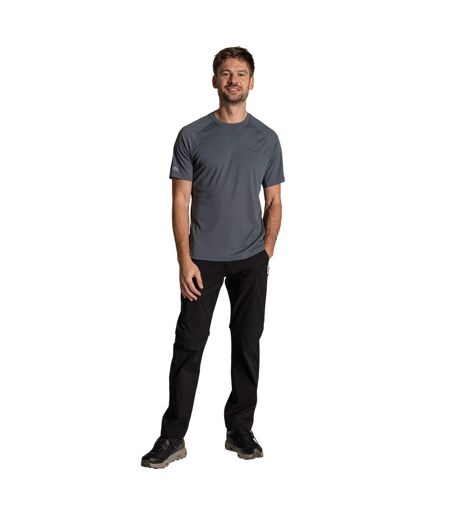 Pantalon Uni À Taille Mi-haute Semi-élastiquée 2-en-1 Kiwi Pro Homme Noir Craghoppers
