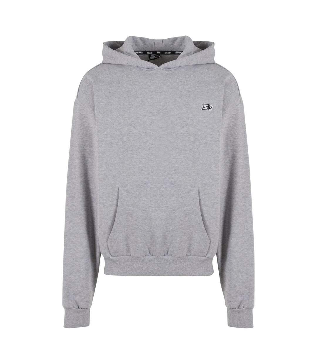 Sweat À Capuche Essential Homme Gris Chiné Starter Black Label-2