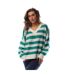 Womens/ladies Knitted Relaxed Fit Drop Sleeve Sweater Top Brown Boss-4