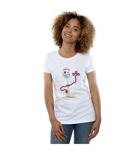 Disney Femme/Les femmes - Toy Story 4 - T-shirt en coton fourré (Blanc) - UTBI44321