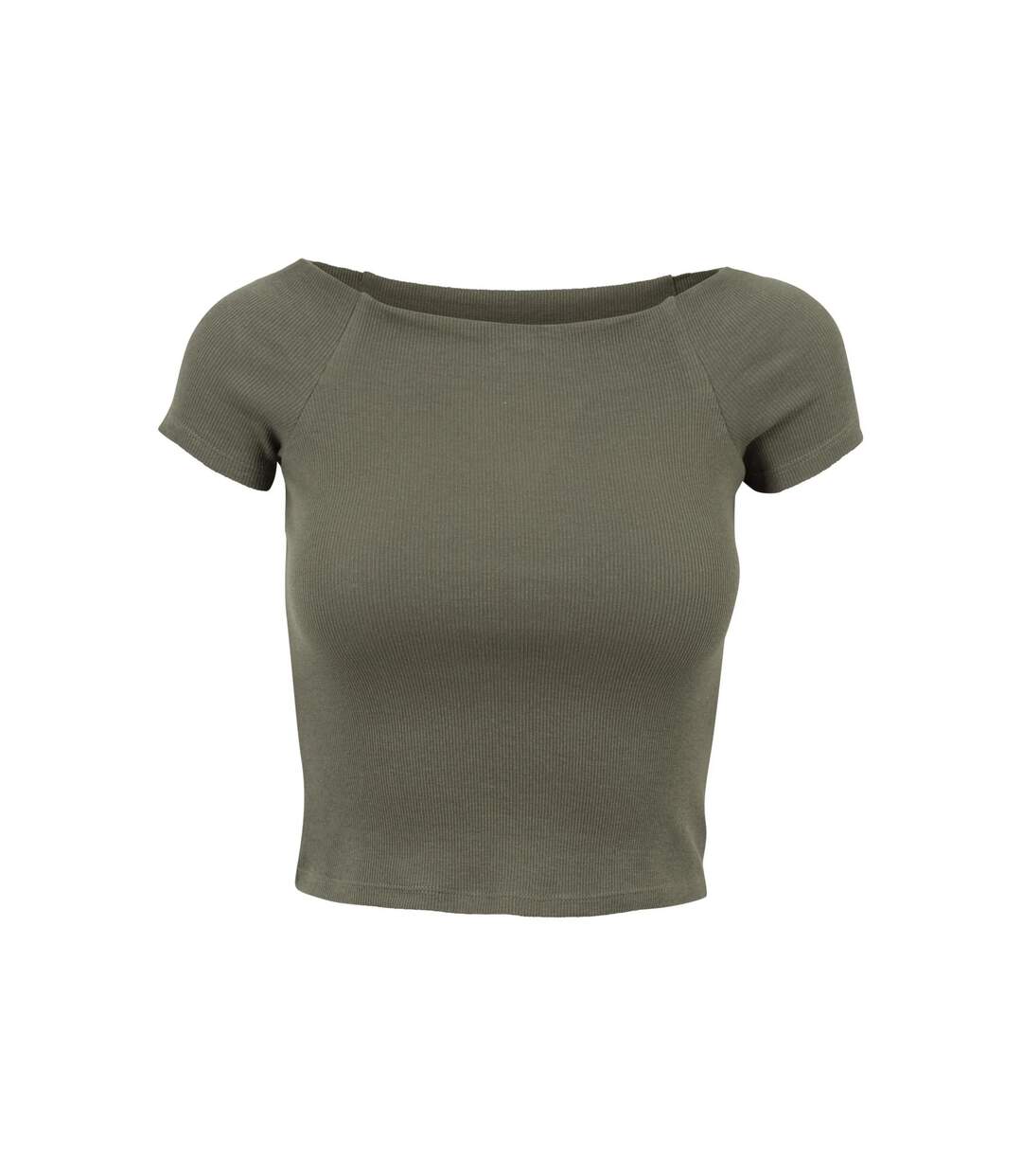 T-shirt Motif/style Côtelé Femme Olive Urban Classics-1