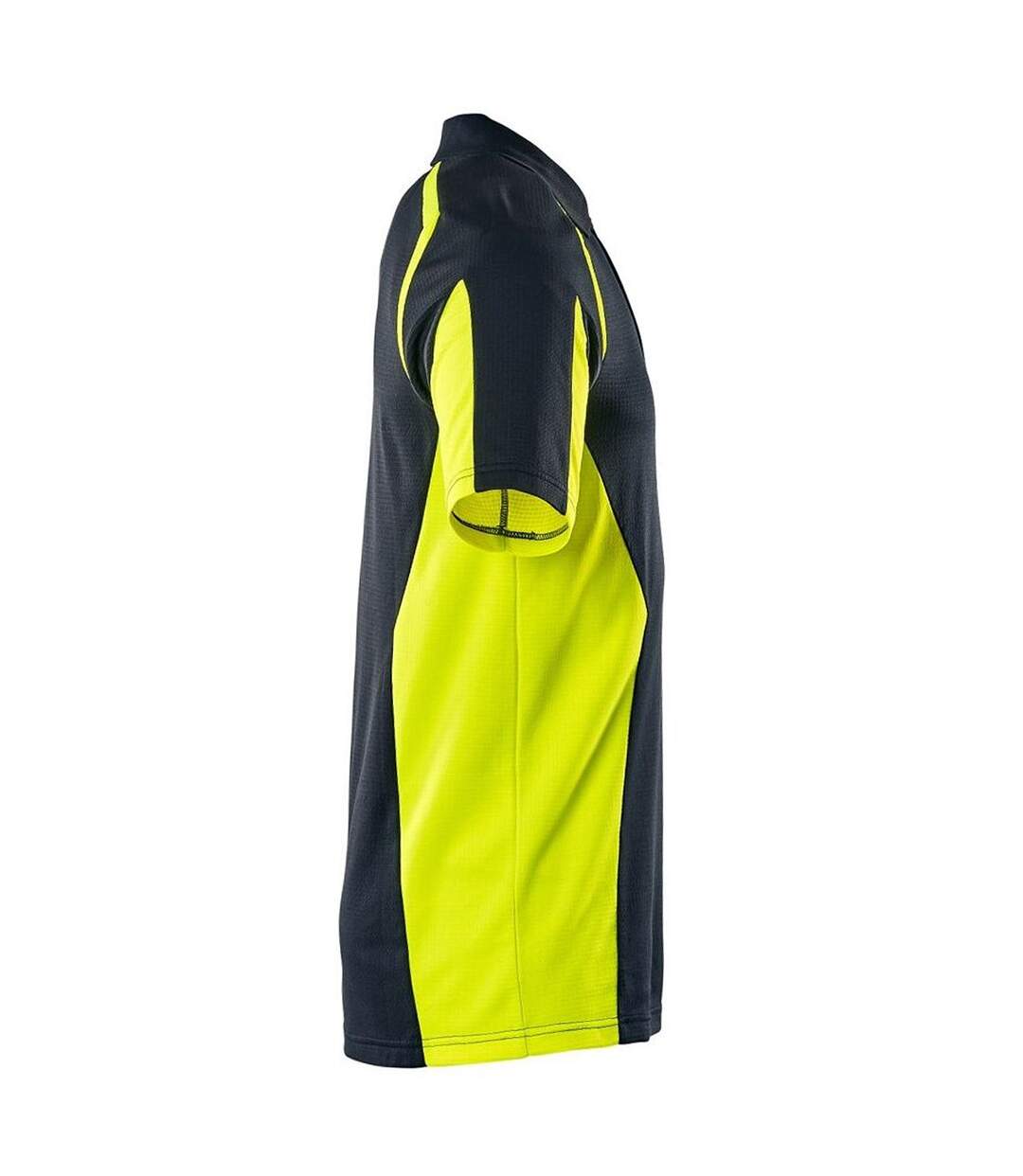 Mens Accelerate Safe Hi-vis Polo Shirt Dark Navy Yellow Mascot-3