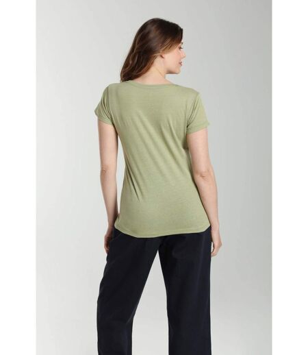 Tee Shirt Col Rond Manches Courtes Femme Marine  Sauge() | Gerard Pasquier Avec Col Rond | Gerard Pa