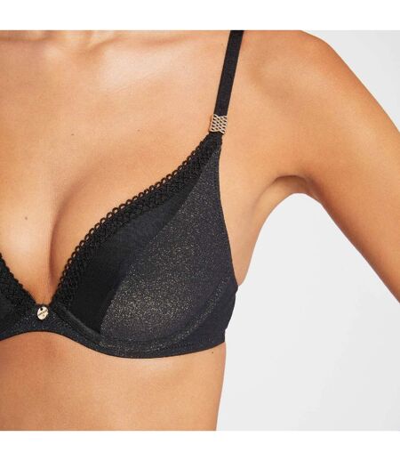 Soutien-gorge ampliforme coques moulées noir Lucie