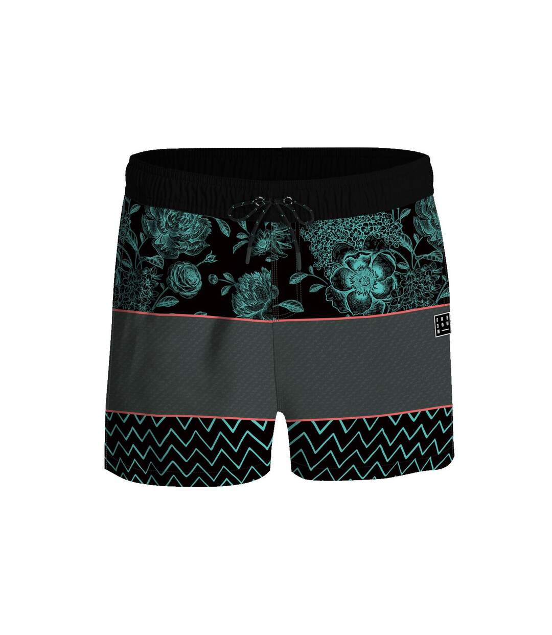 Short de bain court homme avec filet intérieur Sharpie Freegun-1