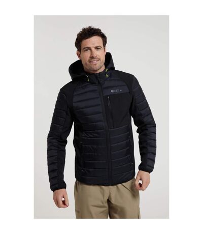 Mens turbine ii softshell padded jacket jet black Mountain Warehouse