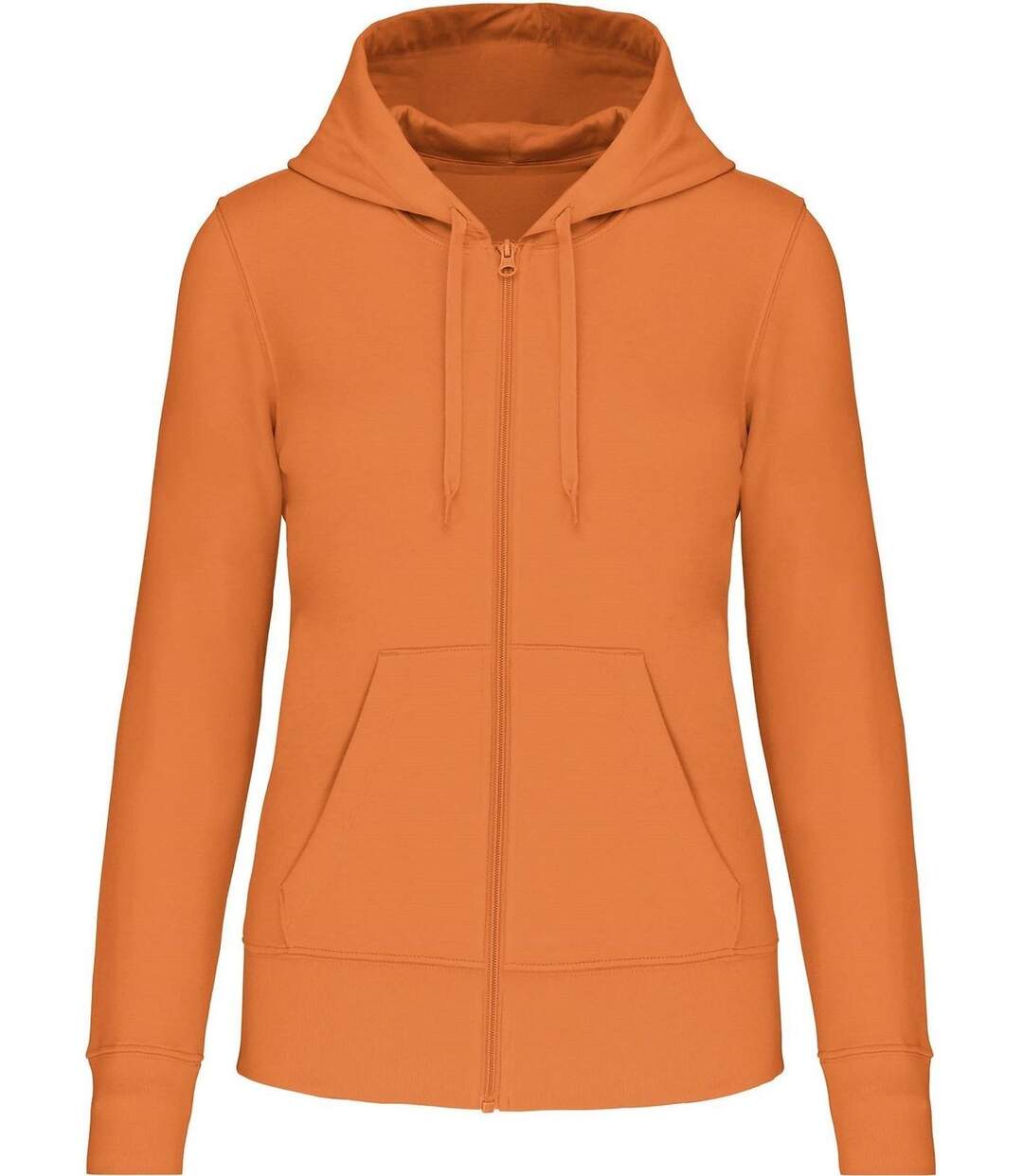 Sweat à capuche zippé écoresponsable - femme - K4031 - orange