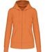 Sweat à capuche zippé écoresponsable - femme - K4031 - orange