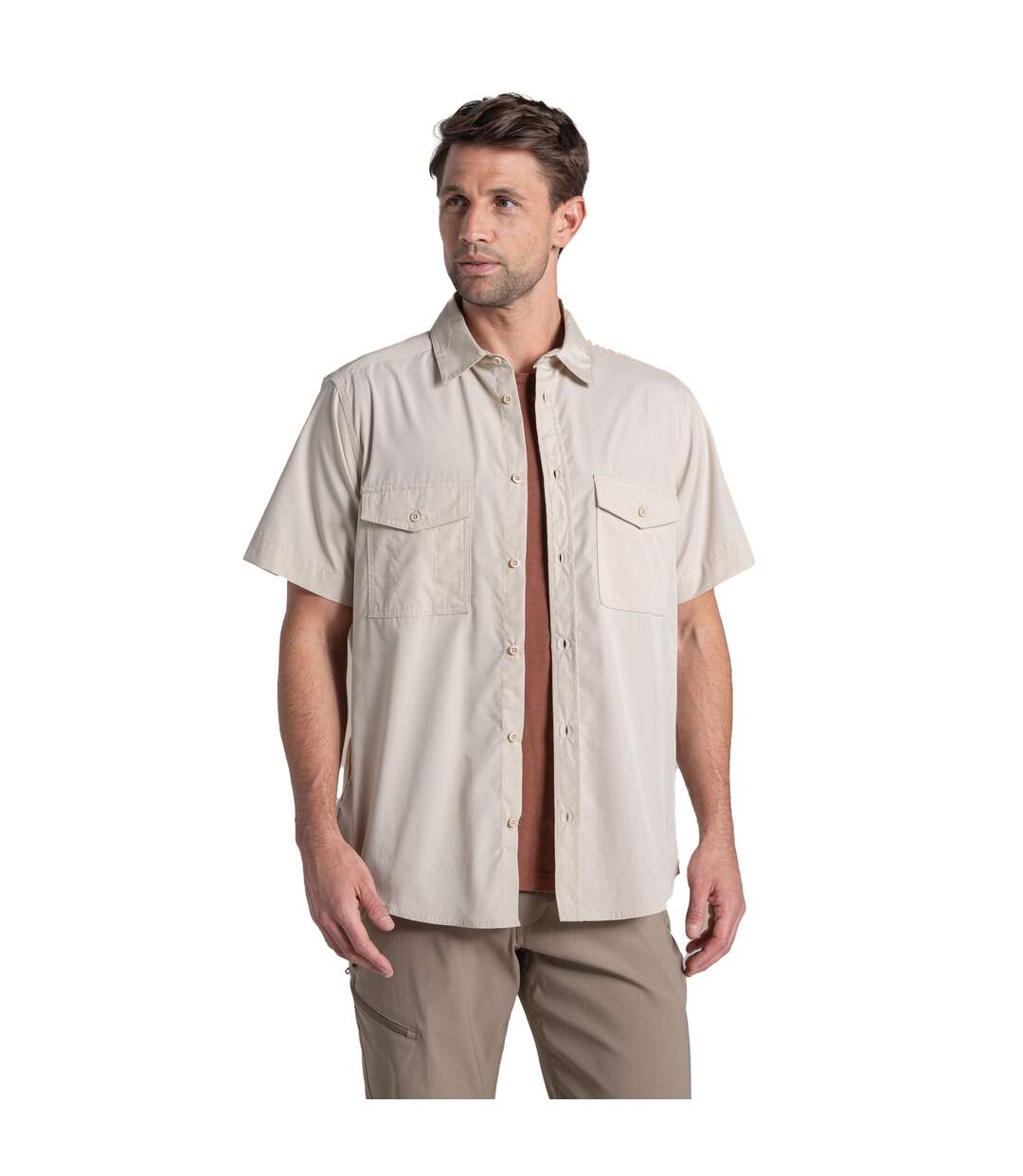 Mens Kiwi Ii Short-sleeved Shirt Oatmeal Craghoppers-4