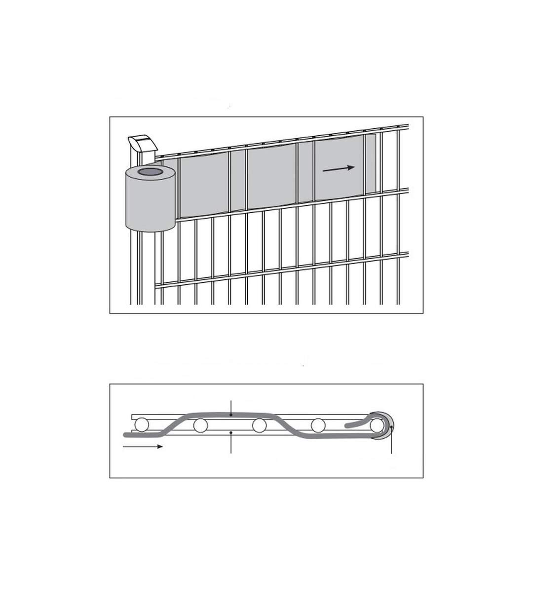 Brise Vue Occultant Clôture en PVC 450 g/m² - 70 m x 19 cm - 70 clips de montage-4