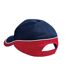 Casquette Teamwear Competition Bleu Marine Rouge Classique Blanc Beechfield-2