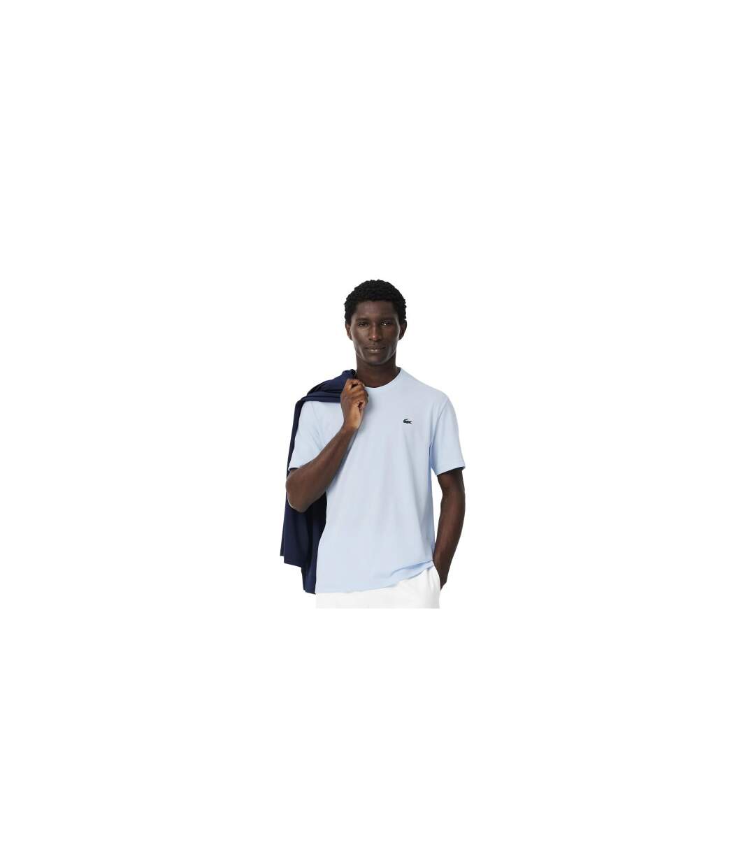 T-shirt Motif/style Logo Brodé Homme Bleu Lacoste-1