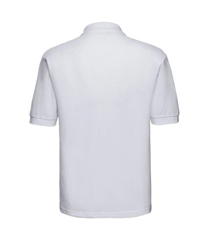 Russell Mens Polycotton Pique Polo Shirt (White)