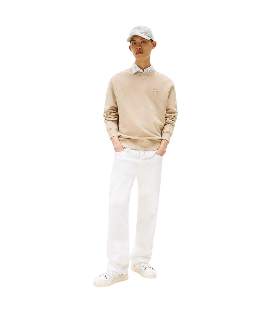 Sweat Motif/style Logo Homme Gris Ton Sur Ton Tommy Jeans-4