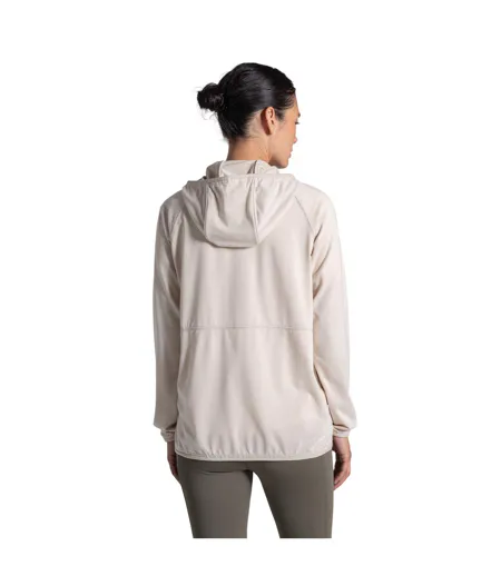 Womens/ladies Aya Nosilife Hooded Jacket Oyster Marl Craghoppers