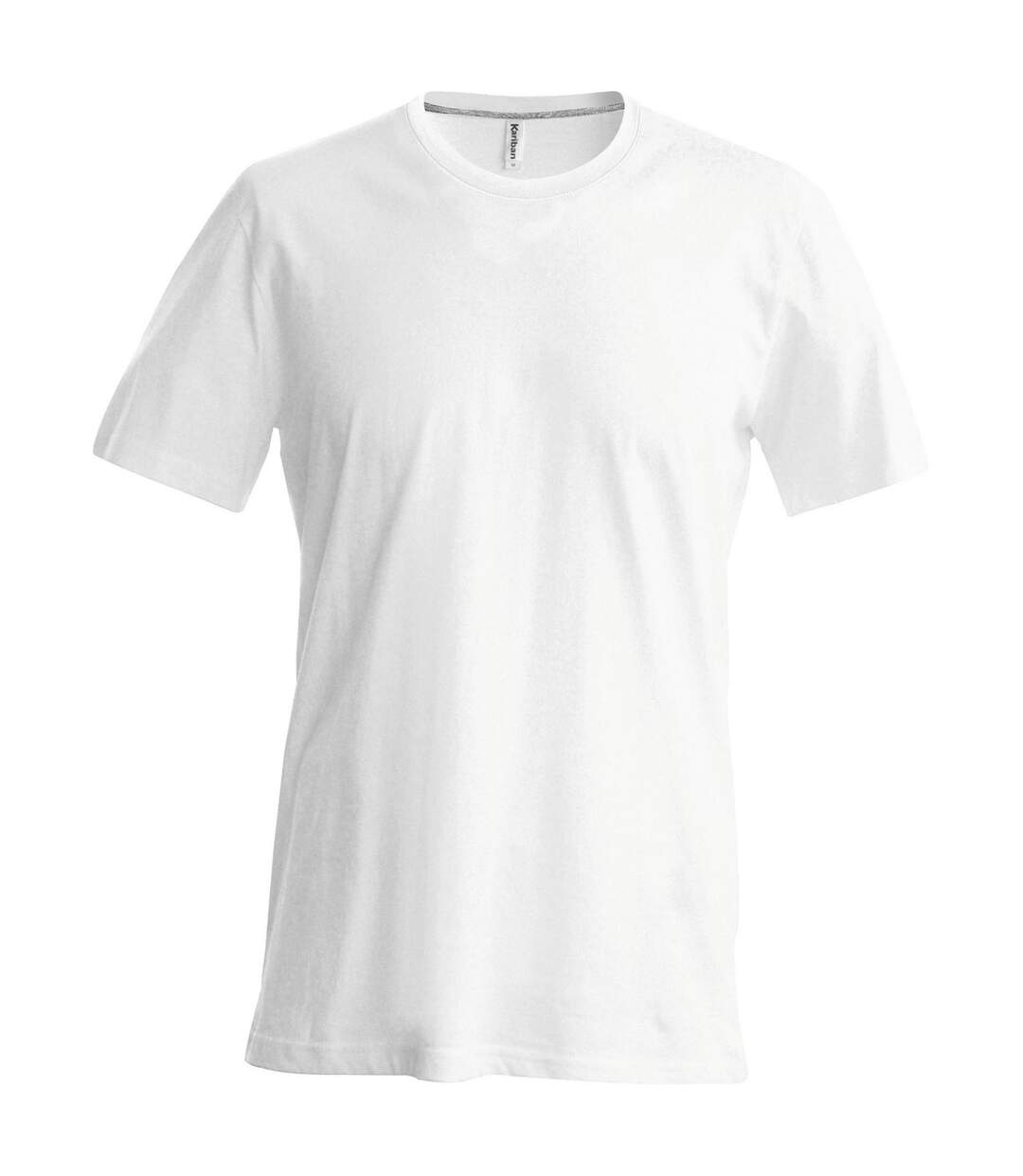 T-shirt à manches courtes coupe cintrée  pour homme blanc Kariban-1