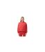 Womens/ladies Embroidered Logo Cotton Blend Oversized Sweatshirt Red Lacoste-1