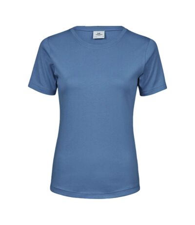 Womens/ladies Interlock T-shirt Ocean Blue Tee Jays