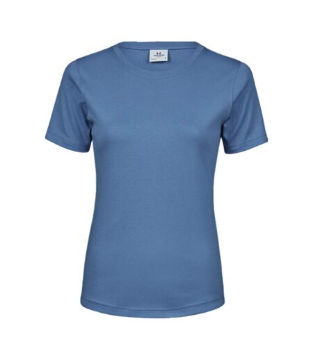 Womens/ladies Interlock T-shirt Ocean Blue Tee Jays