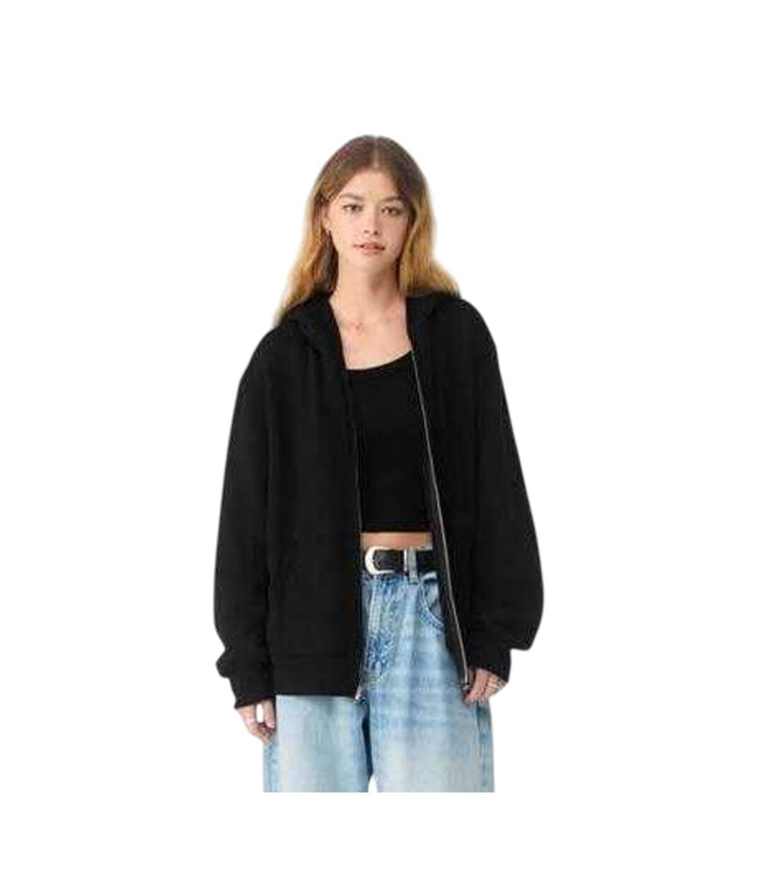 Veste À Capuche Homme Noir Bella + Canvas-2