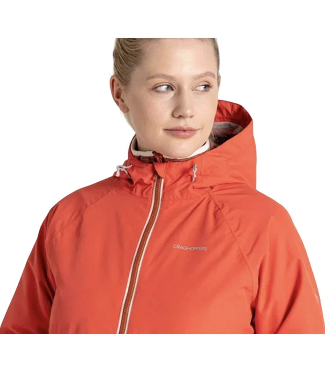 Veste Imperméable Unie À Capuche Brielle Femme Orange Vif Craghoppers-3