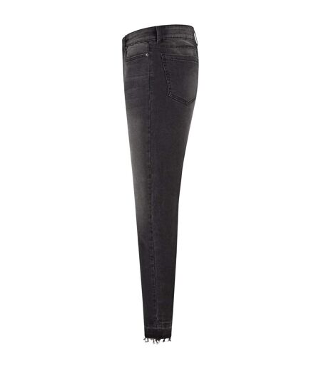 Womens/ladies High Waist Skinny Jeans Real Black Washed Urban Classics