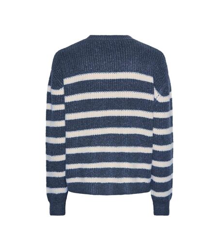 Pull bleu/blanc femme pieces klaras