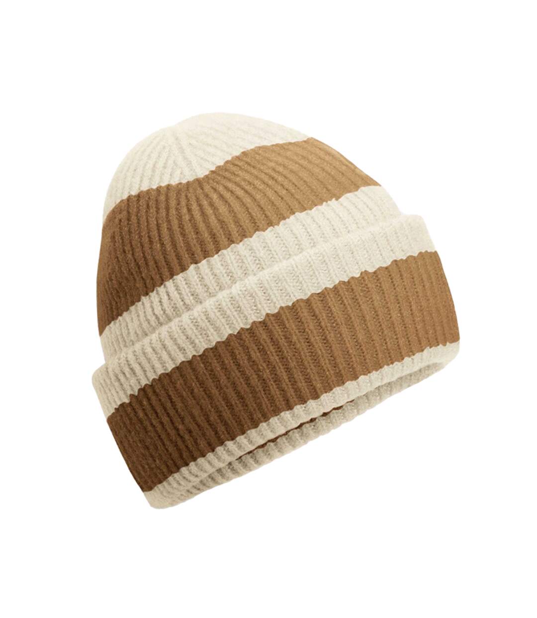 Bonnet Motif/style Blocs De Couleurs Vanille Marron Clair Beechfield-1