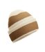 Bonnet Motif/style Blocs De Couleurs Vanille Marron Clair Beechfield-1