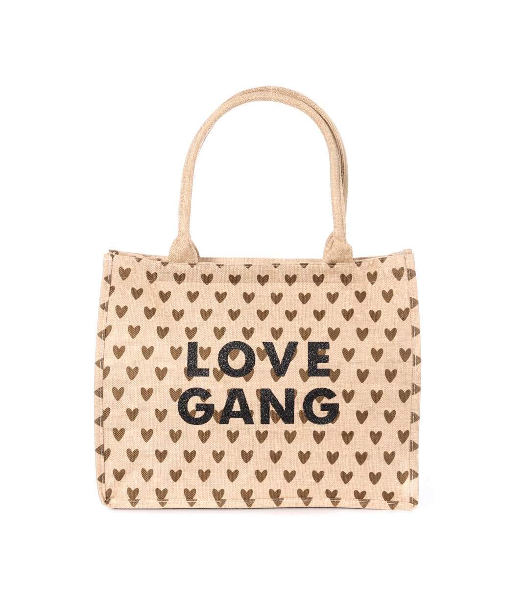 Sac de plage beige/marron gérard pasquier love-1