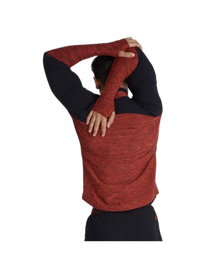 Mens elite ptf half zip top black/cherry tomato Umbro
