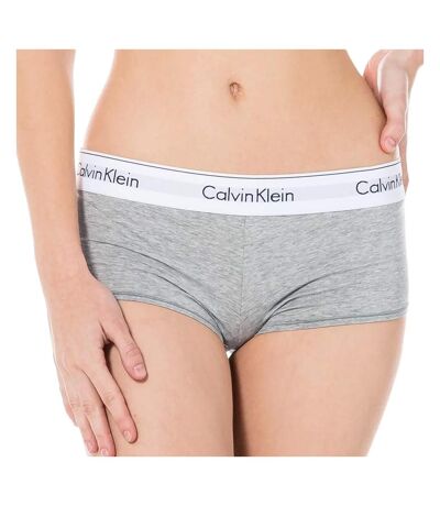 Shorty gris femme calvin klein jeans boyshort - l