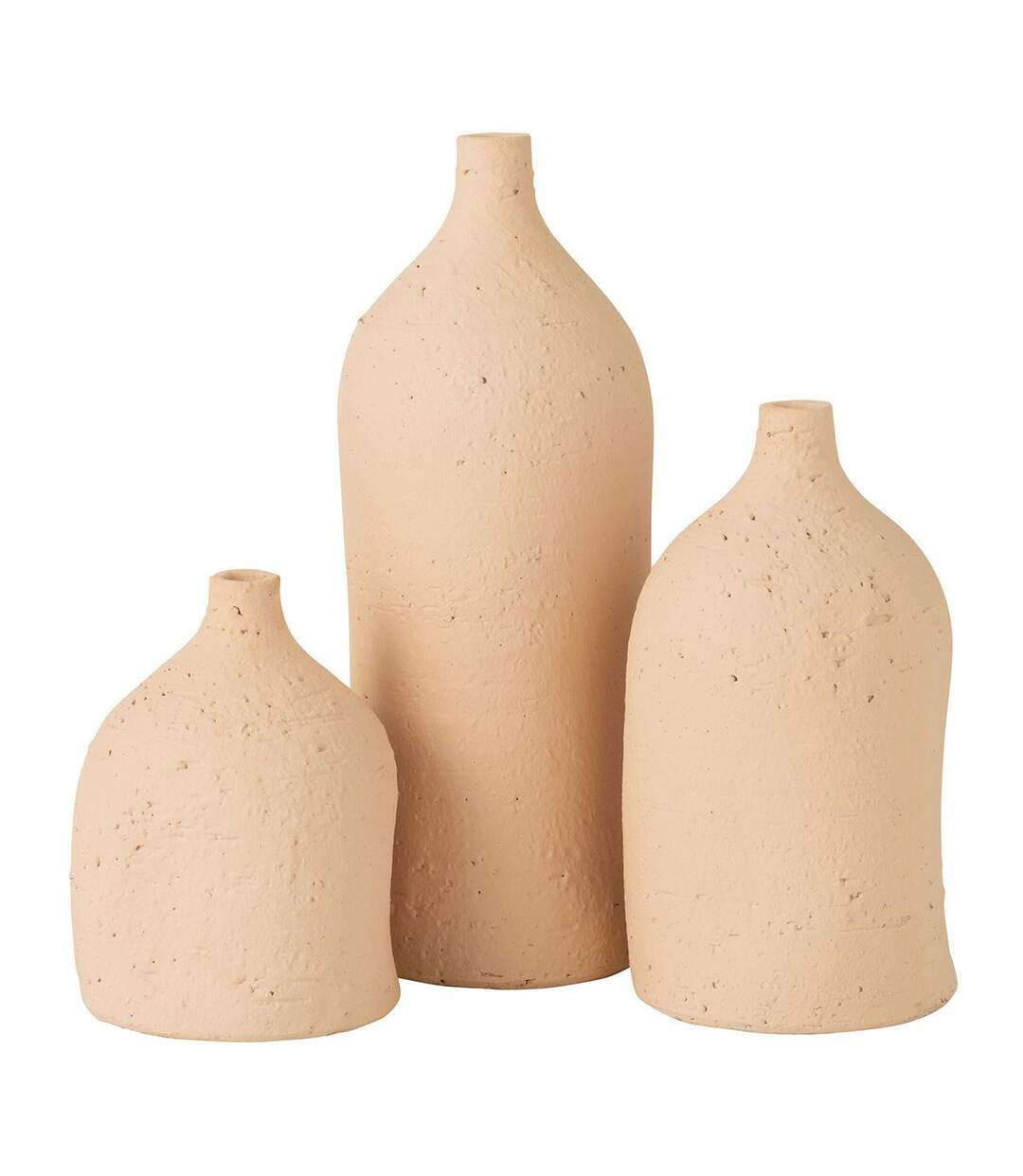 Vase Poterie Bouteille Enya 40cm Beige-2