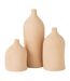 Vase Poterie Bouteille Enya 40cm Beige-2