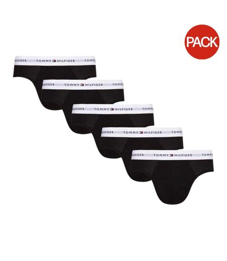 Pack Of 5  Mens Logo Briefs  Black Tommy Hilfiger