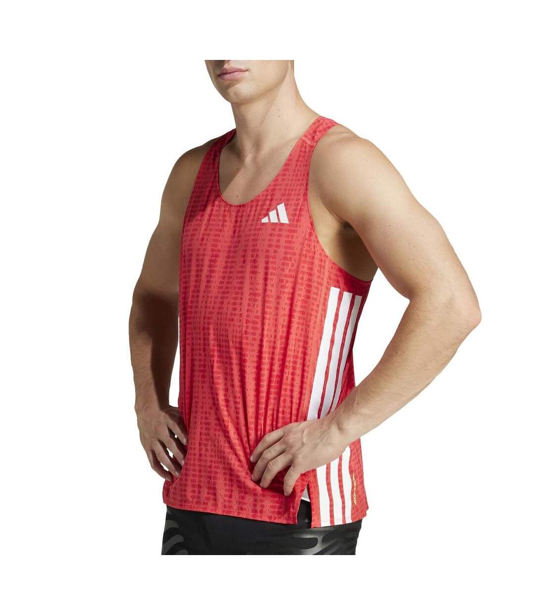Débardeur rouge homme adidas adizero snglt-1