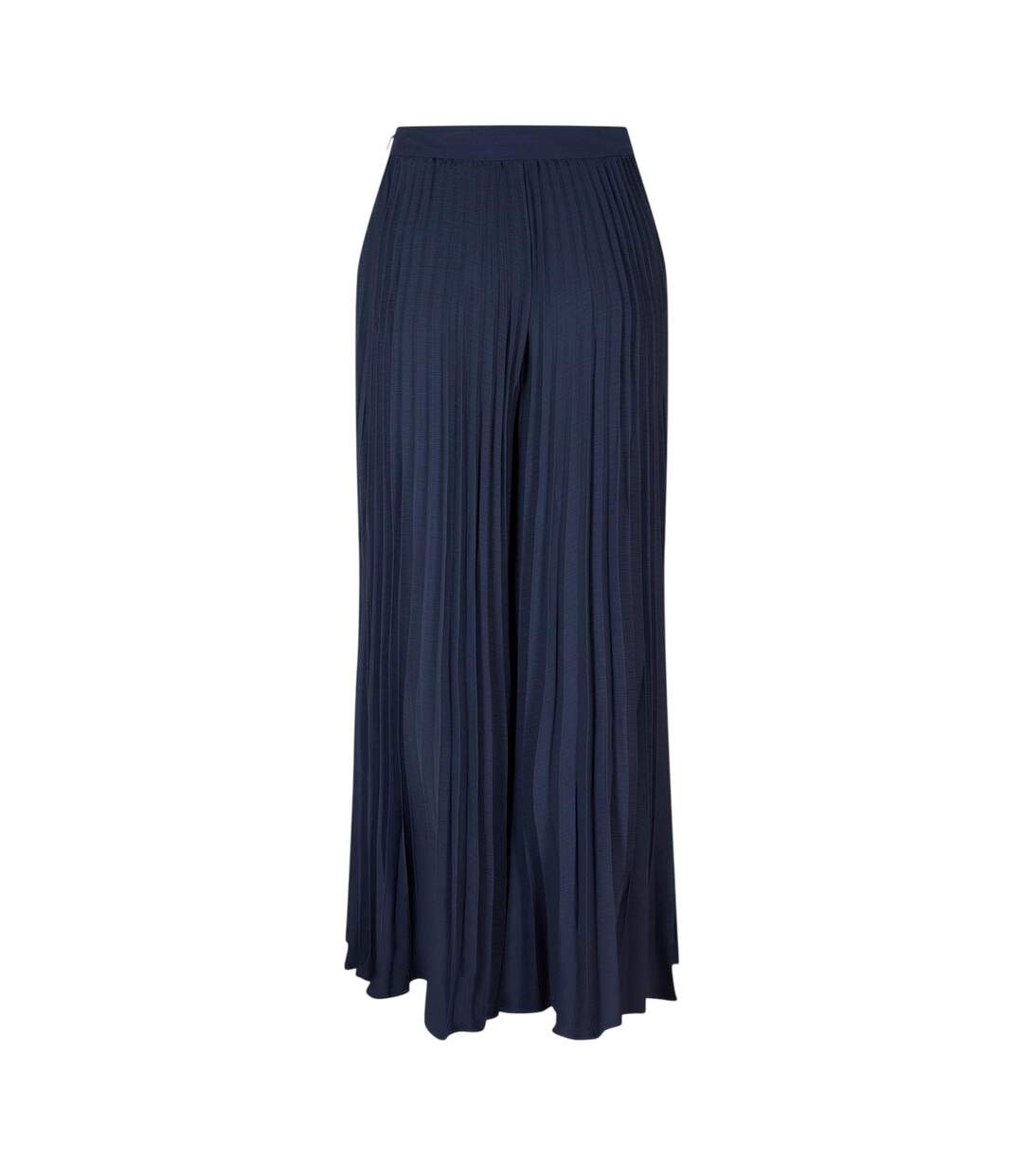 Womens/ladies Satin Pleated Wide Leg Trousers Dark Blue Ted Baker-2