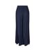 Womens/ladies Satin Pleated Wide Leg Trousers Dark Blue Ted Baker-2