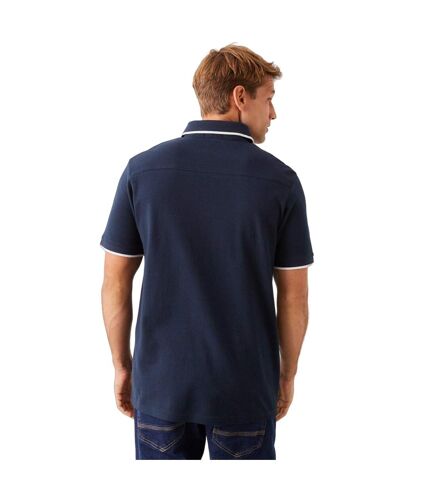 Burton Mens Yarn Dyed Stripe Pique Polo Shirt (Navy)