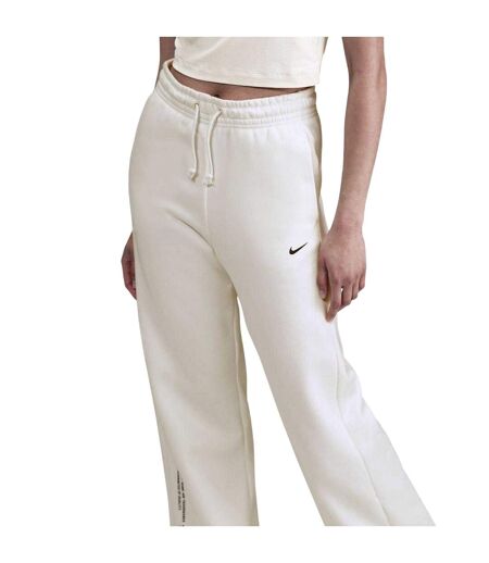 Womens/ladies Nsw Classic Wide Leg Trousers Sail White Black Nike