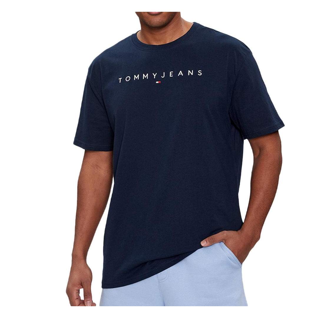 T-shirt Marine Foncé Homme Tommy Hilfiger Linear - 3XL-1