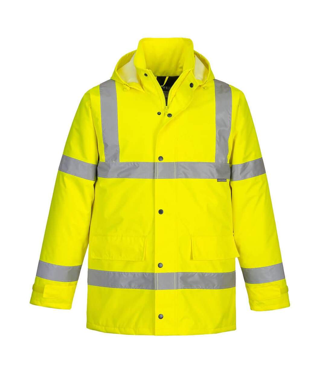 Mens hi-vis winter traffic jacket yellow Portwest-1