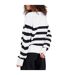Pull Motif/style À Rayures Femme Blanc Cassé Noir Brave Soul-3