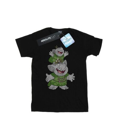 Disney - T-shirt FROZEN HANDSTACKING TROLLS - Femme (Noir) - UTBI24807