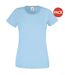 Ladies/womens lady-fit valueweight short sleeve t-shirt pack sky blue Fruit of the Loom