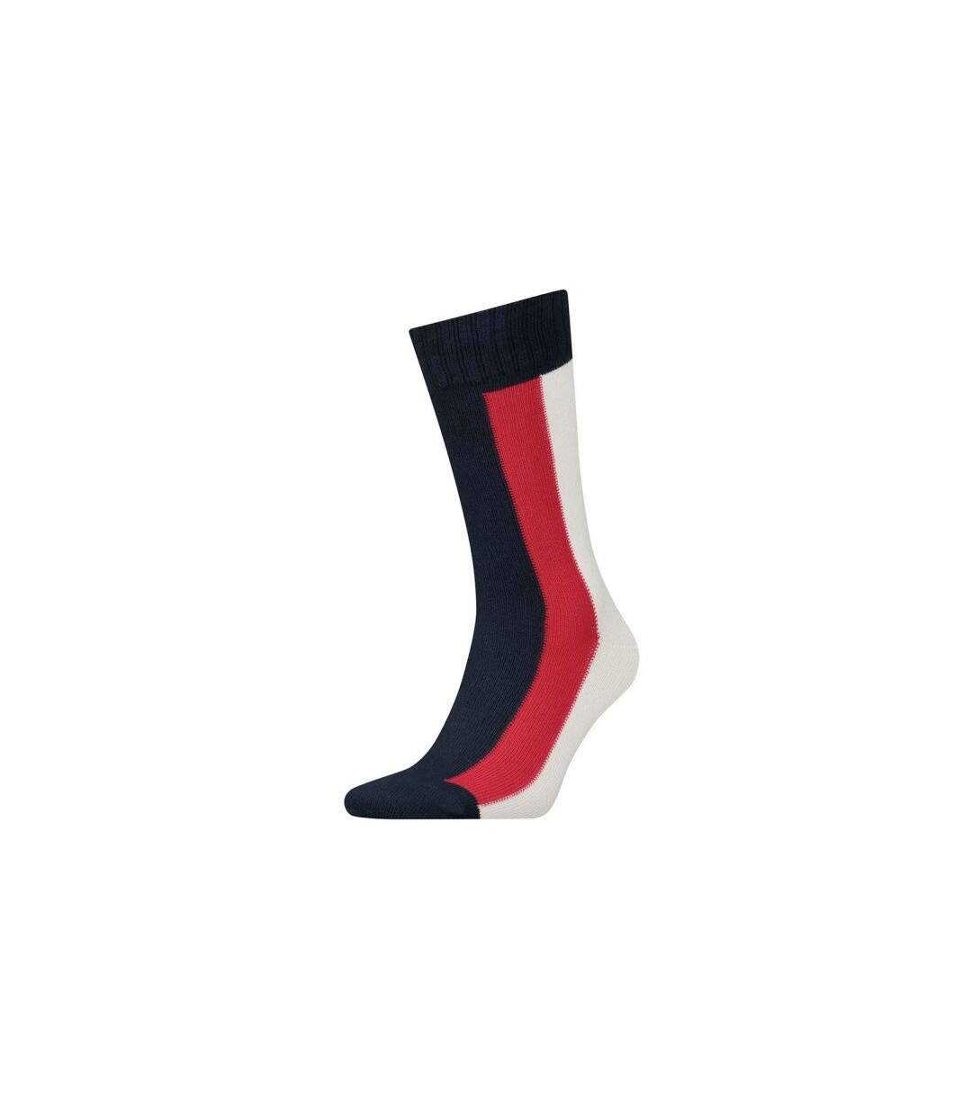 TOMMY HILFIGER Chaussettes Homme Coton GLOBAL Bleu Blanc Rouge-2