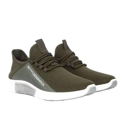 Baskets Nimbus Homme Olive Crosshatch