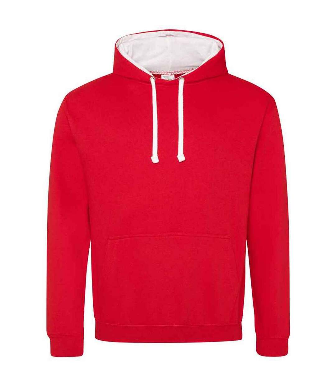 Sweat à capuche varsity femme rouge feu / blanc Awdis-1