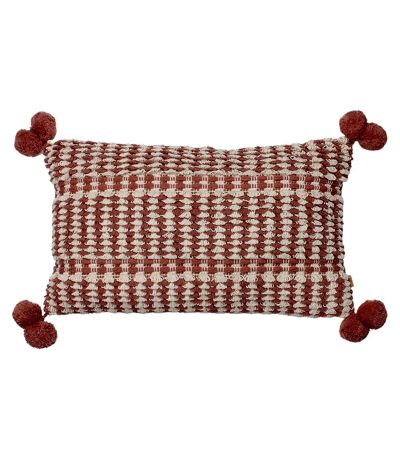 Furn - Housse de coussin AYAAN (Rouge orangé / Blanc) (30 cm x 50 cm) - UTRV2851